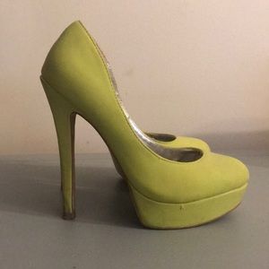 Neon green heels
